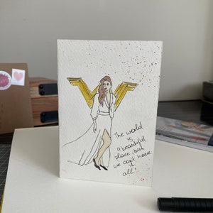 Cartão de cumprimentos/cartão de motivação/Mulher Maravilha/cartão de mulher forte e poderosa/cartão de agradecimento/desenhado exclusivamente para você!
