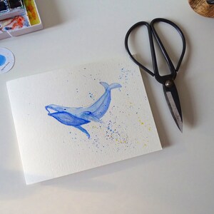 Grand mammifère / Crad de voeux / Baleine / Carte d'anniversaire / Carte unique