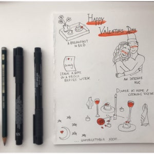 Cartão de Dia dos Namorados. Arte Aquarela. Cartão de desenho. Amor. Cartão de boas vindas. Casal. Jantar.