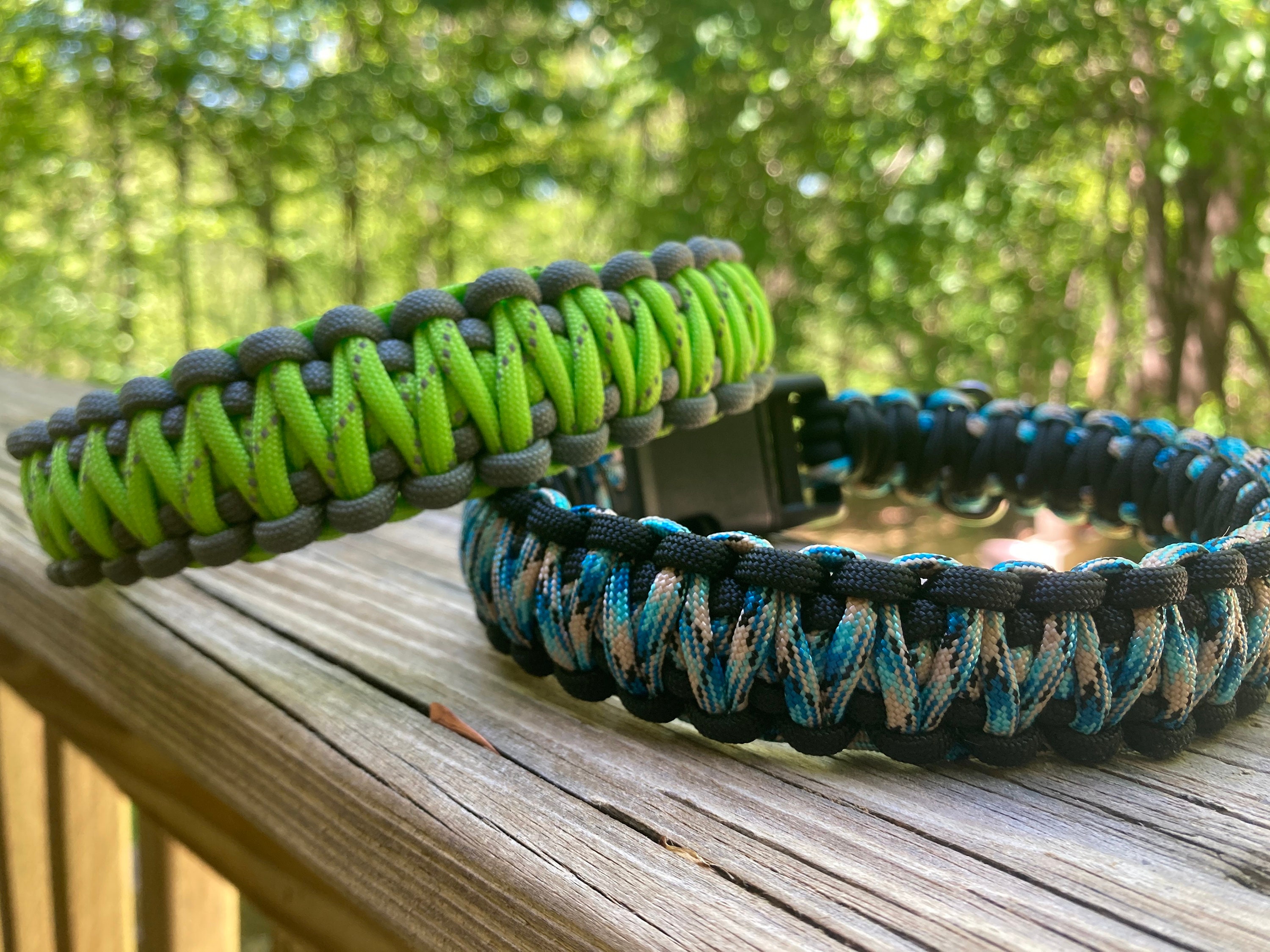 Custom Cobra Paracord Dog Collar Choose Your Colors Etsy