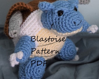 Blastoise Amigurumi Pattern PDF