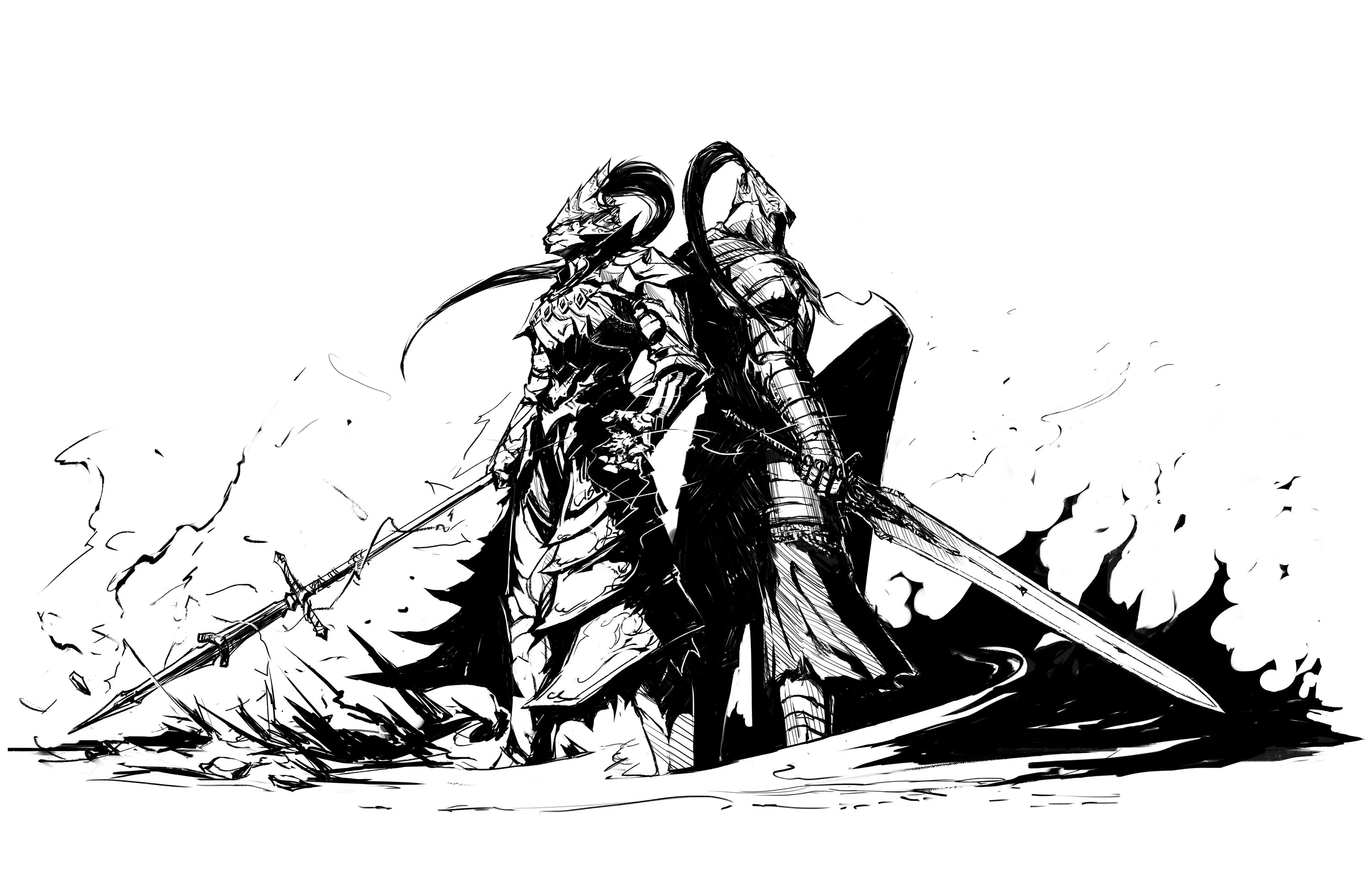 Dark Souls Artorias and Ornstein Video Game Art Print Etsy Australia