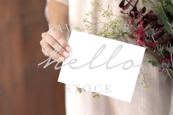 5x7 Blank Card Mockup Landscape Wedding Invitation Mockup