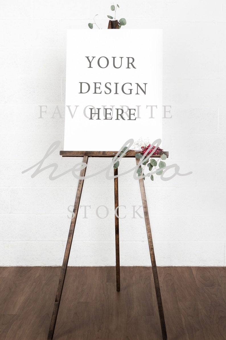 18x24 PDF Easel Mockup Smart Object Mockup Poster Mockup Etsy