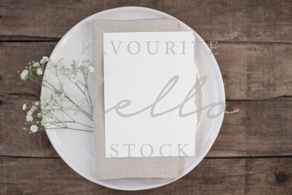 5x7 Jpeg Menu Mockup Stationery Mockup Flat Lay Stationery Etsy