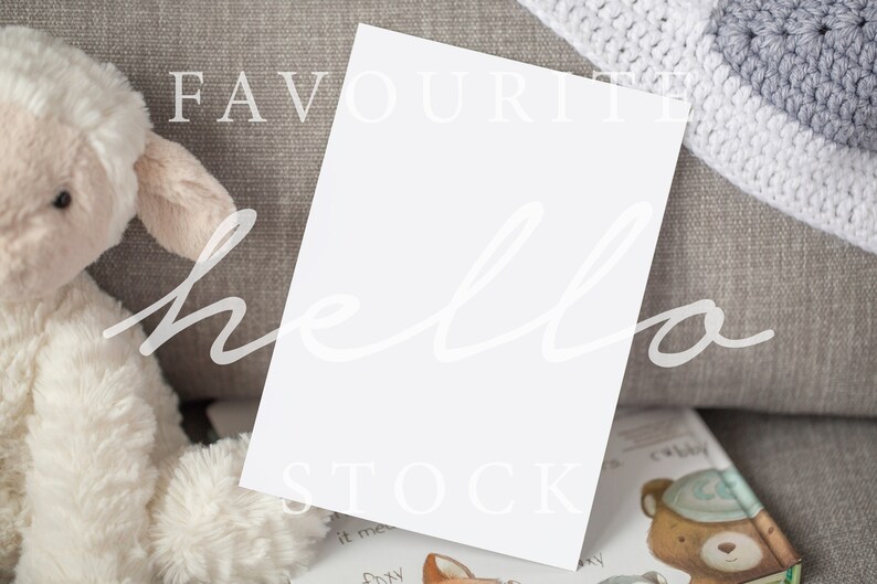 5x7 PDF stationery styled mockup baby shower mockup ...
