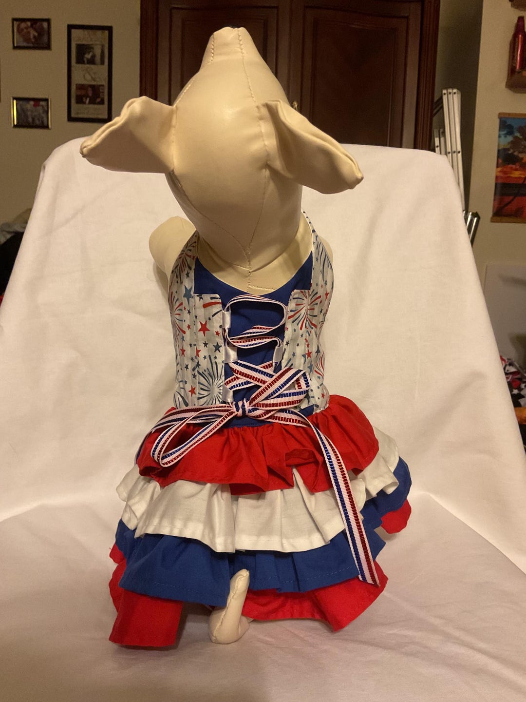 Fire Works Ruffle Rose 4th of July Fireworks Ruffle Dog Dress. - Etsy