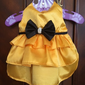 Elegant party dress for dog. Satin dress for dogs.