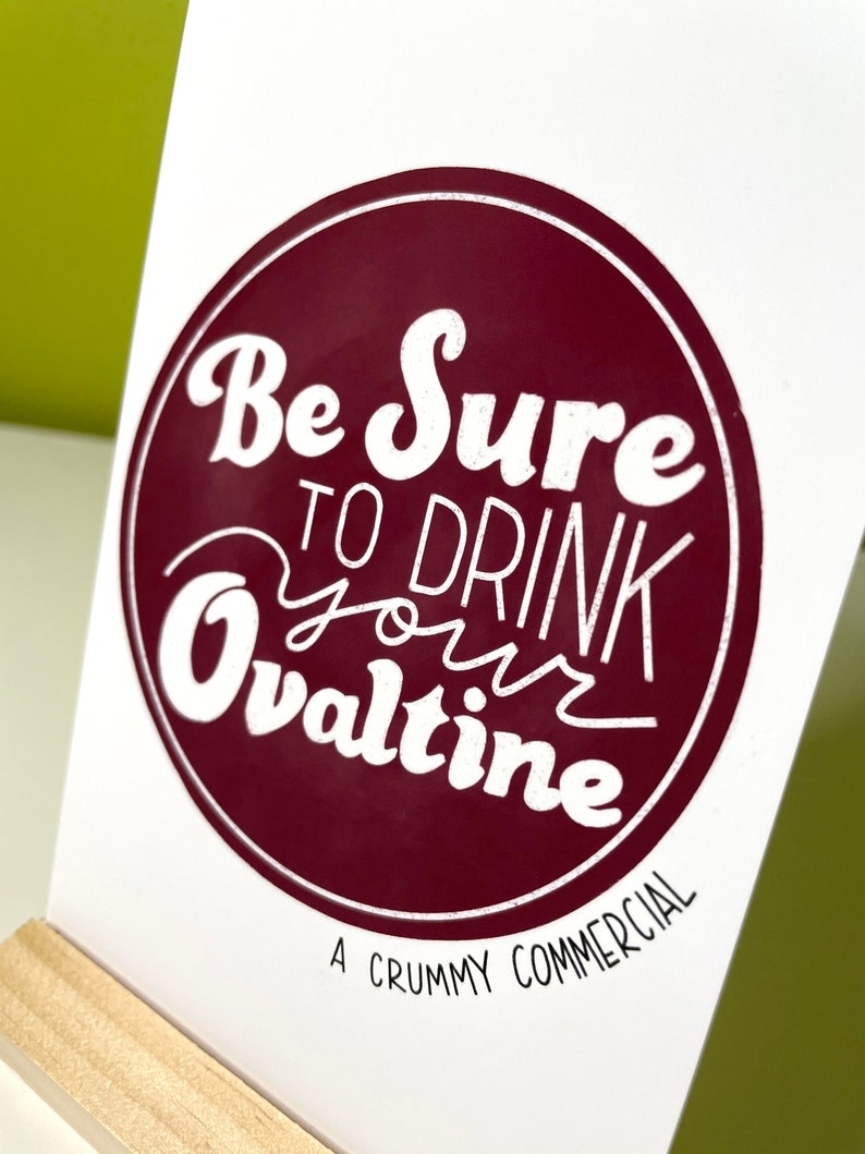 Be Sure To Drink Your Ovaltine 4x6 Flat Christmas Greeting