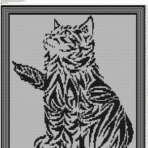 Calico Cat Mosaic Crochet Blanket Pattern (Digital Download)