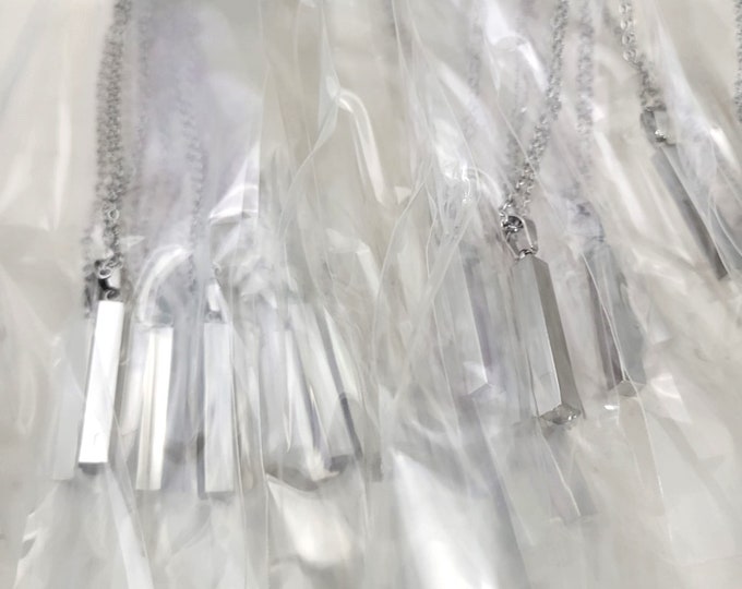 Laser Engraving Vertical 3D Bar Pendant Necklace Metal Blanks - Stainless Steel Jewelry Blanks
