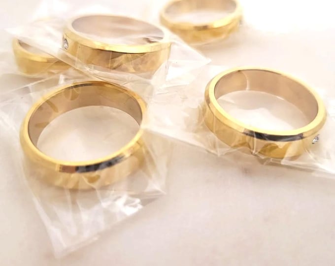 5 Stainless Ring pendant for Laser Engraving | Laser Engravable Pendant rings with Crystal stone for Necklace.