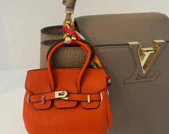 Bag charm accessories, micro bag, tiny cute purse, key holder leather, bag charm, earbud holder, USB holder