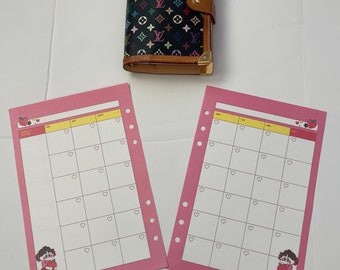 New Designs LV PM Agenda Inserts / Refills for Monthly and 