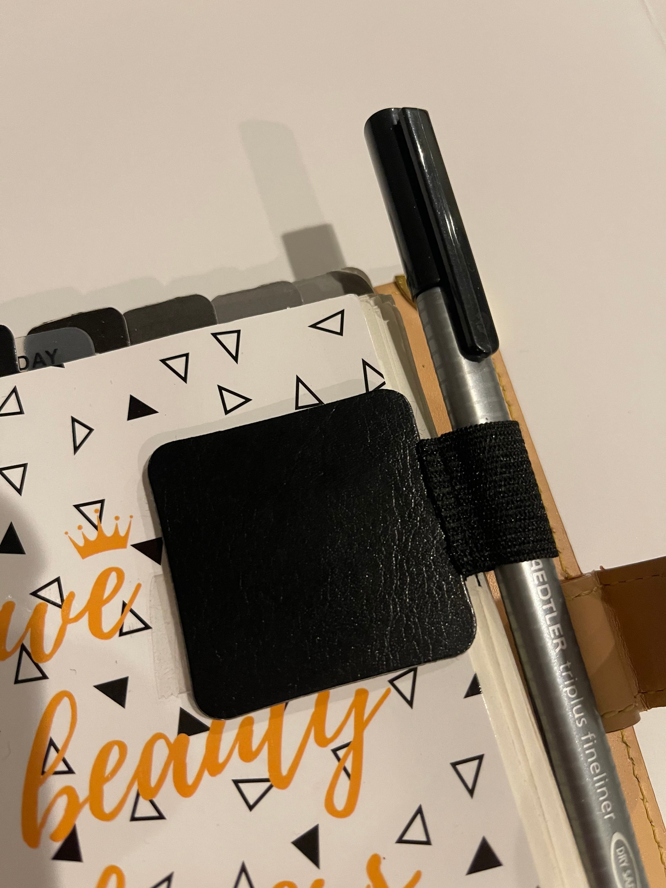 Self Adhesive Leather Pen Loop for LV PM Agenda 