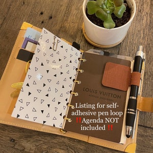 Self - Adhesive Leather Pen Loop for LV PM Agenda