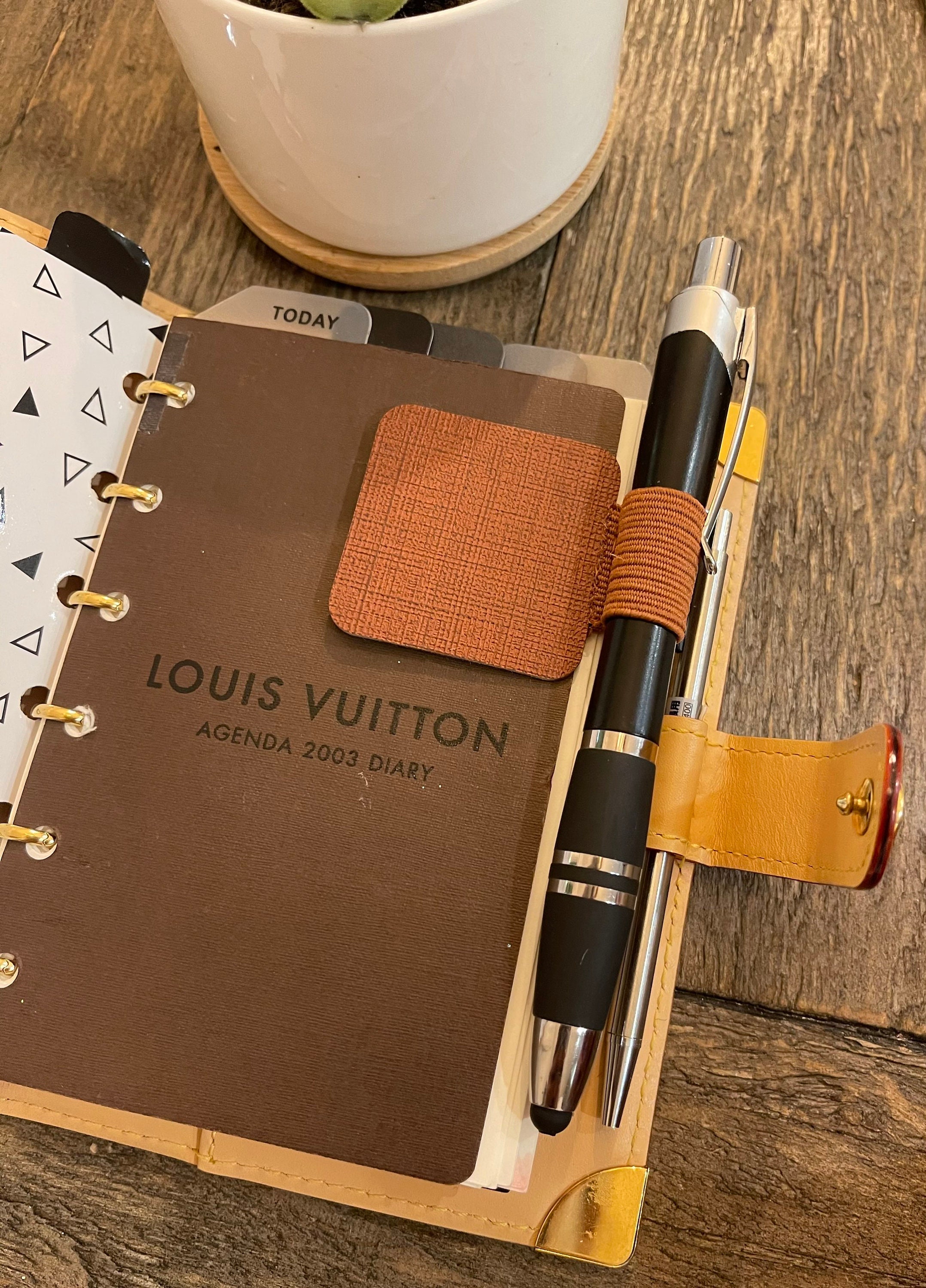 Self - Adhesive Leather Pen Loop for LV PM Agenda - Etsy