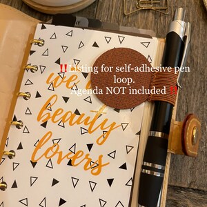 Self- adhesive Leather Pen loop for LV PM Agenda