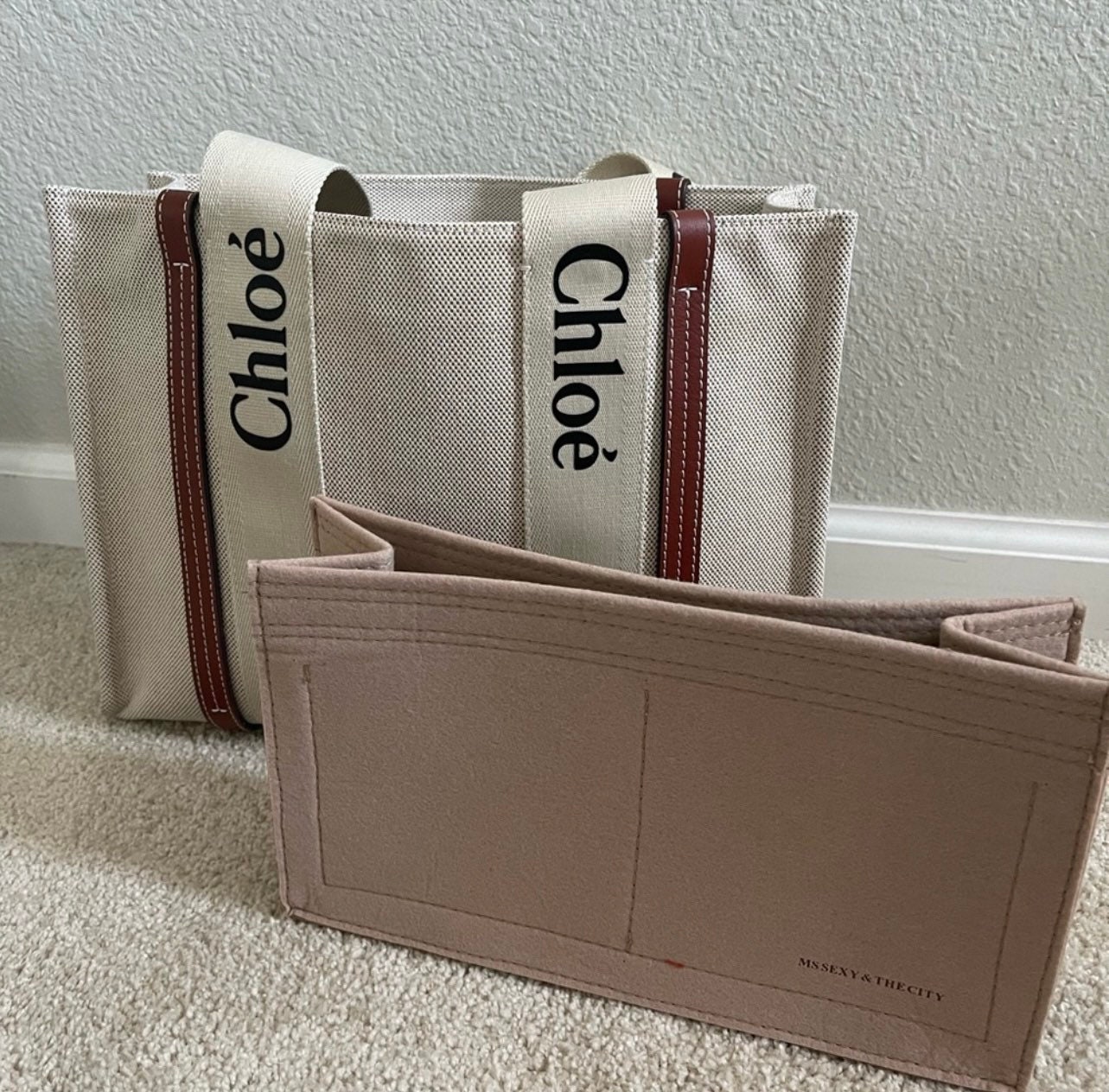  Zoomoni Bag Organizer for Chloe Mini/Small Marcie Saddle Bag -  Premium Felt Purse Handbag Insert Liner Shaper (Handmade) Soft Structure  Support : Handmade Products