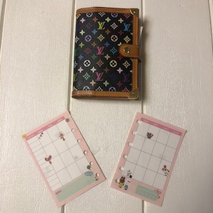AgendaPM-Inserts-Monthly-Weekly-Refills Fits Louis Vuitton PM Agenda #025
