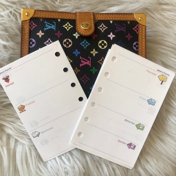 LV Agenda-pm-mini-inserts-monthly-weekly-refills Fits Louis