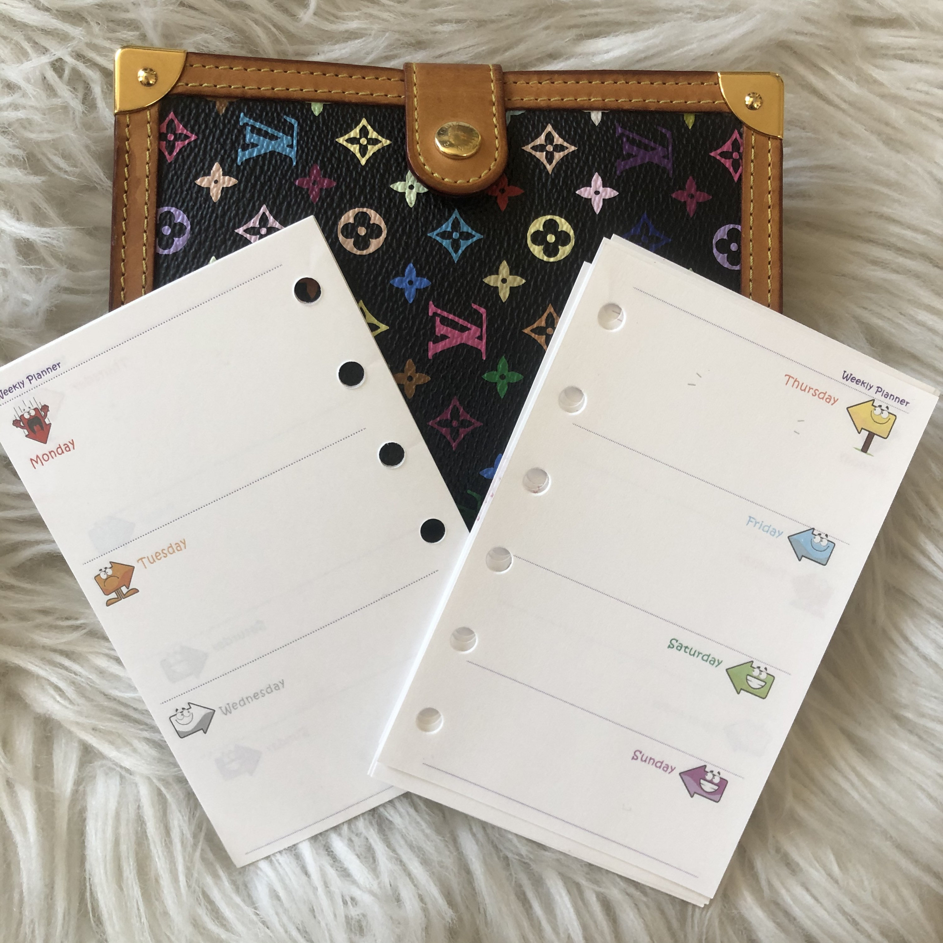 LV Agenda PM Mini Inserts Monthly Weekly Refills Se adapta a la agenda Louis Vuitton PM Etsy Mexico