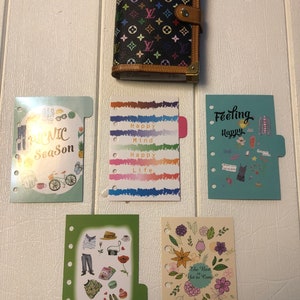 LV PM Size Agenda ‘Picnic Season’ Planner Dividers/ Planner Inserts/ Set Of 5