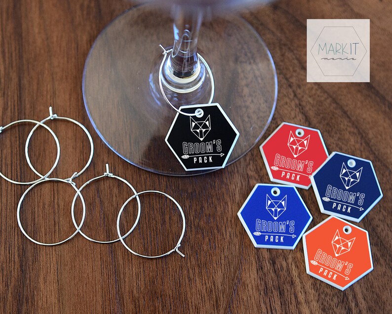 Wine Glass Groomsmen Charms Wedding Bulk Groom Best Man Wine Etsy