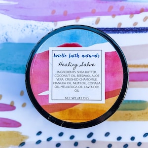 Extremely Dry Skin, Eczema and Psoriasis Healing Salve, Brielle Faith Naturals, Eczema Cream