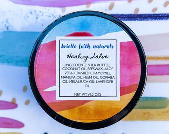 Extremely Dry Skin, Eczema and Psoriasis Healing Salve, Brielle Faith Naturals, Eczema Cream