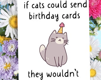 Funny Grumpy Cat Birthday Card