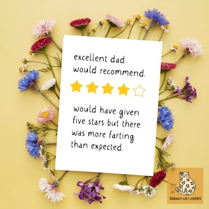 Funny Birthday Card for Dad, Snarky Humor, Son Daughter Gift (A2 Card)