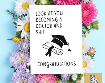 Doctor Graduation Card, Funny Congratulations For New Doctor