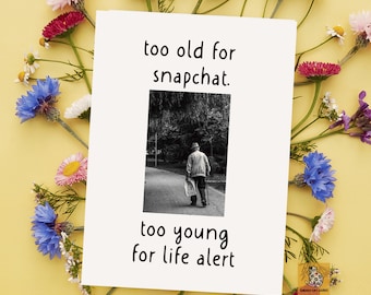 Funny 50th Birthday Card, Aging Humor Greeting, Man, Woman (A2 Size)