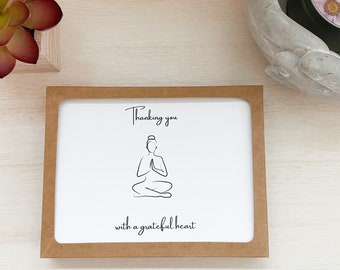 Yoga thank you cards, boxed notecards, yoga Christmas gift for women, yoga instructor gift, yoga greeting cards, yogi gift, notecard set