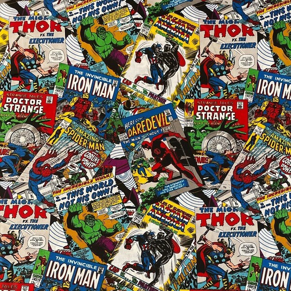 Comic Book Fabric Etsy