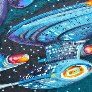 Star Trek 1995 TNG Enterprise-D Panel | 45x25 Vintage Cotton