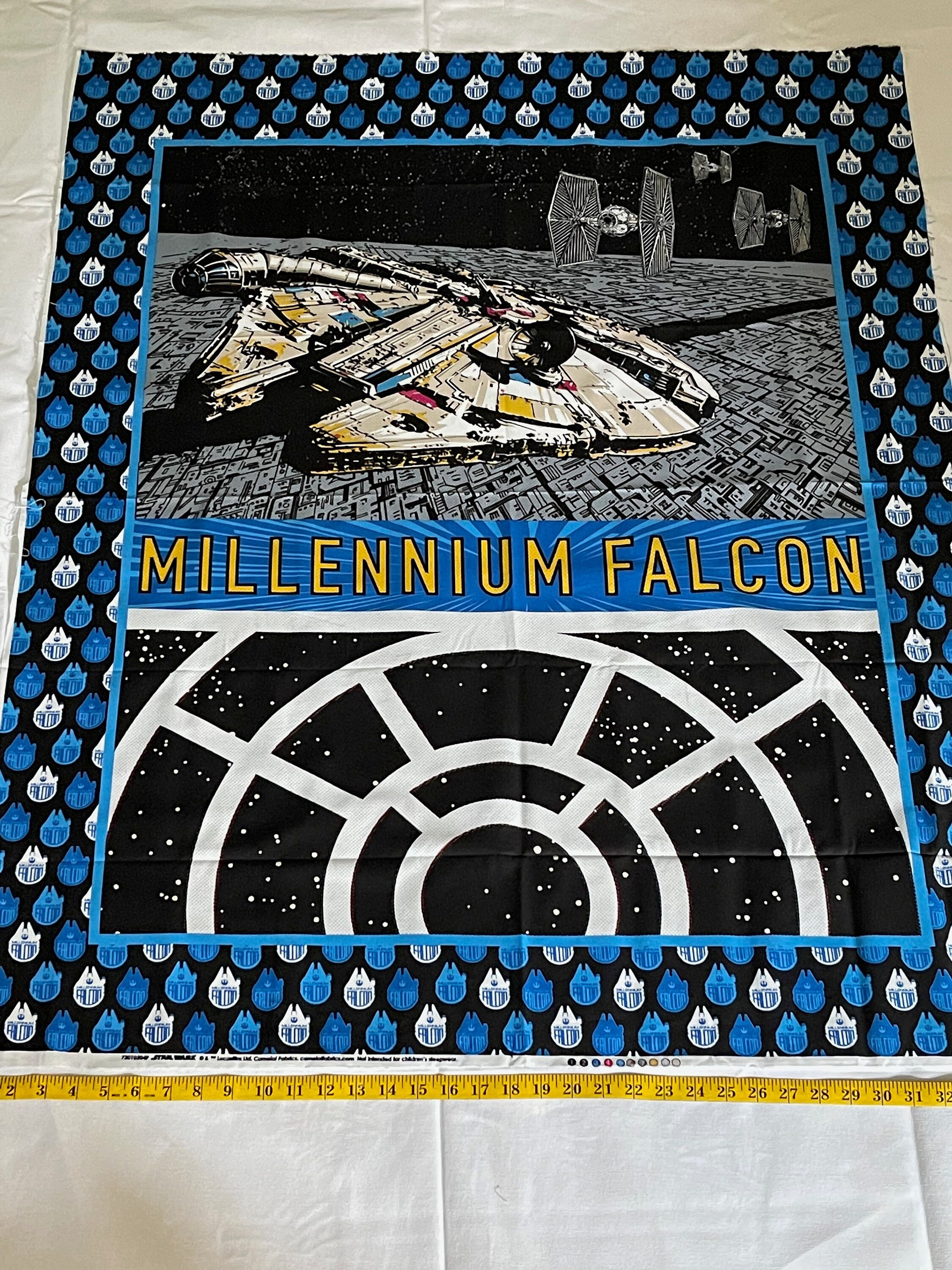 Star Wars Millennium Falcon Cotton Panel | Camelot 73010304 | 36 X