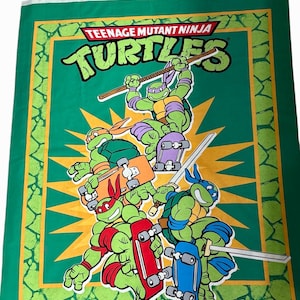 TMNT Fabric Panel | 36x44 Skateboard Action #51236 OOP Cotton | Ships Today