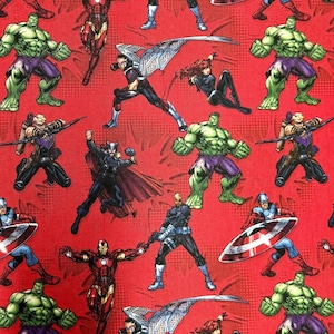 Tessuto di cotone Marvel Avengers Nick Fury Occhio di falco Falcon Thor Hulk Ironman Capitan America Vedova nera CP64344 Avengers Action