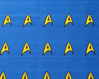 Star Trek Retro Delta Insignia Design | Blue Gold Digital Cotton