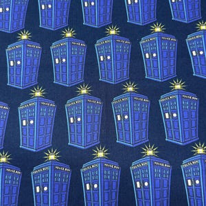 Doctor Who Tardis Polizia Pubblico Chiamata Box Tessuto di Cotone Molle Creative 2012