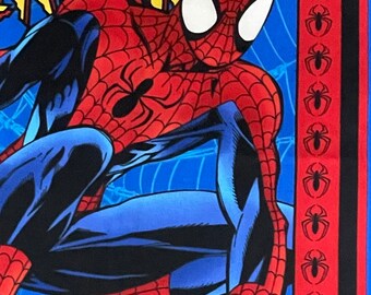 Spiderman Web Crawler Cotton Fabric