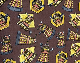 Doctor Who Exterminate  Cotton Fabric Springs Creative CP57136 - 2012 Retired  Rare Hard To Find