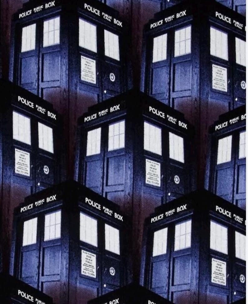 Doctor Who 2014 TARDIS Police Box Design | BBC Licensed Cotton ...