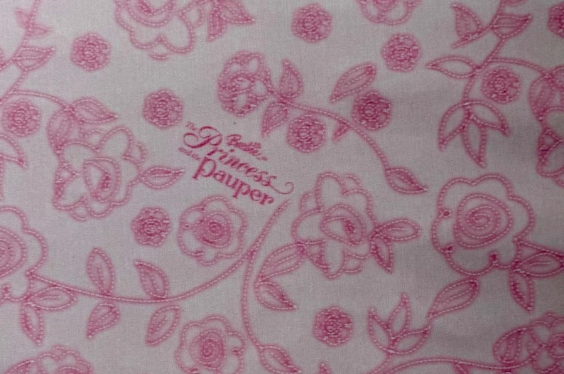 Barbie Princess and the Pauper Fabric | 1421 Vintage Mattel Cotton ...