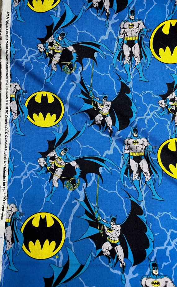 Batman Superhero Rope Bat Signal Fabric | DC Comics Cotton Quilt