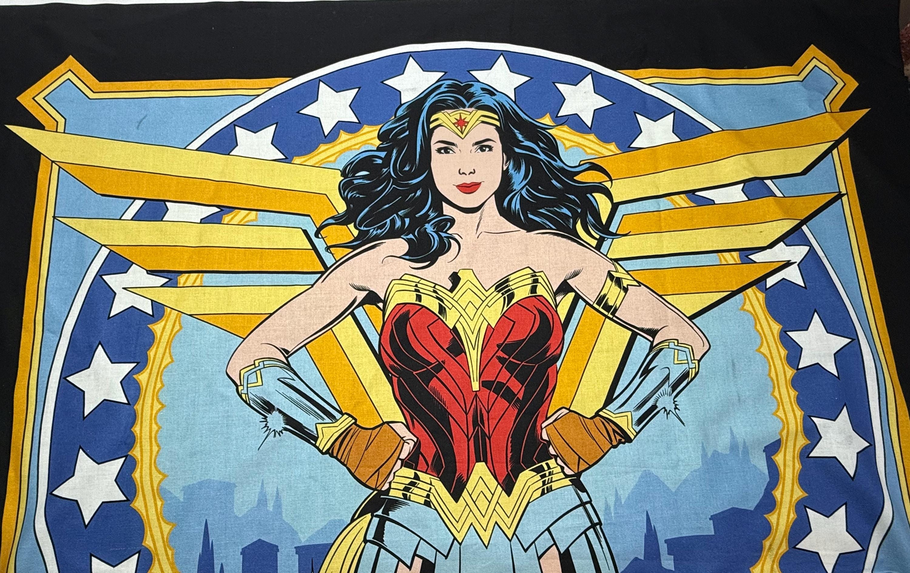 Wonder Woman 1984 Panel | 36x44 DC Camelot Cotton Quilt | Minor Flaw ...