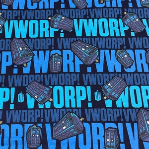Tessuto di cotone Doctor Who VWORP Springs Creative CP57132 2012