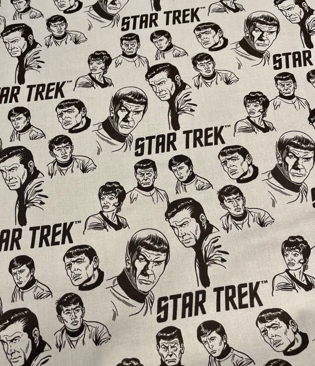 Star Trek Crew Fabric – Gray Crew Print – Camelot 2016 Style 63100306 ...
